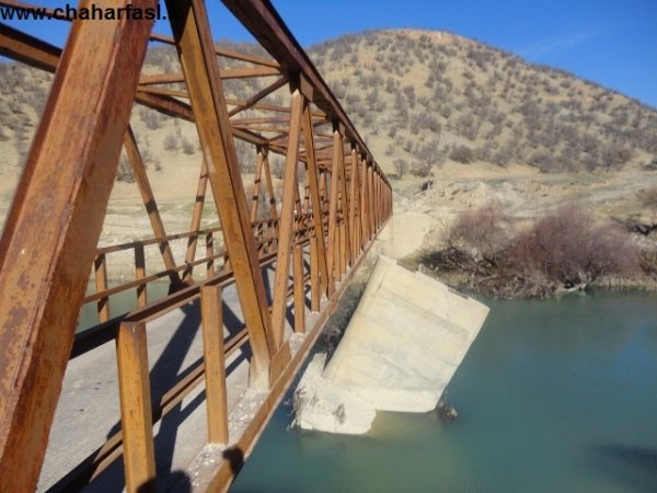 پل قدیمی ورودی روستای ده برآفتاب شهر یاسوج