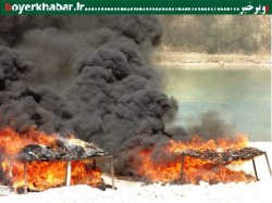 امحاء 1500 کیلوگرم مواد مخدر در یاسوج + تصاویر